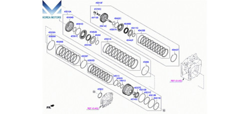 mobis transaxle clutch automatic hyndai palisade 2018-23